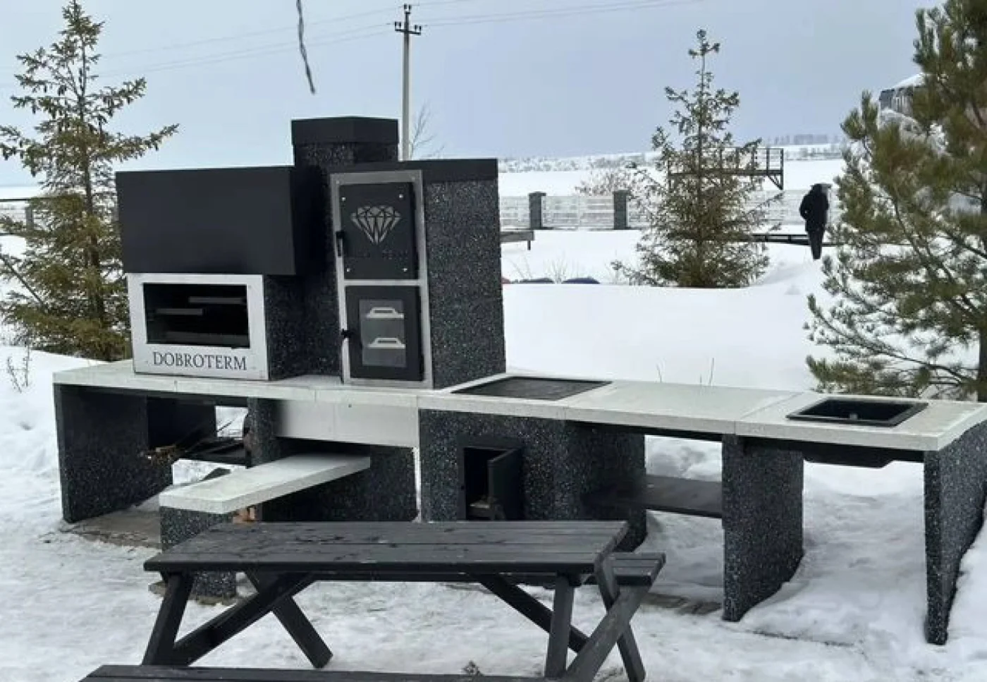 Модульная кухня из натурального камня